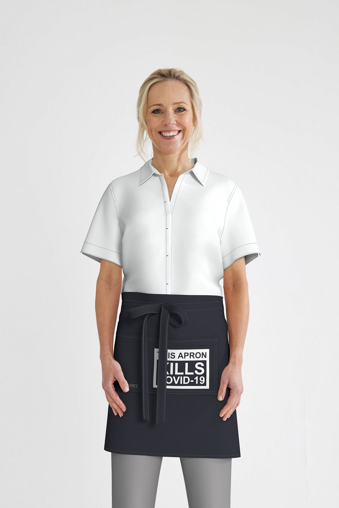 <b>BioNTex™</b> Unisex Printed Pocket Waist Apron