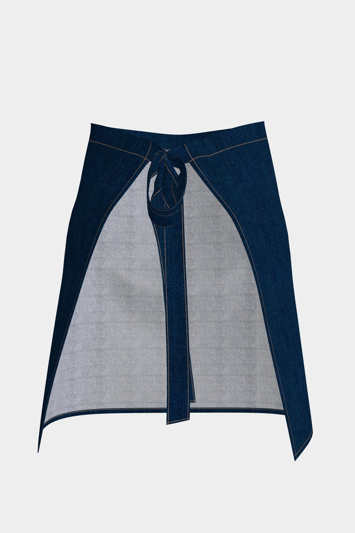 <b>BioNTex™</b> Unisex Denim Waist Apron with Contrast Pocket