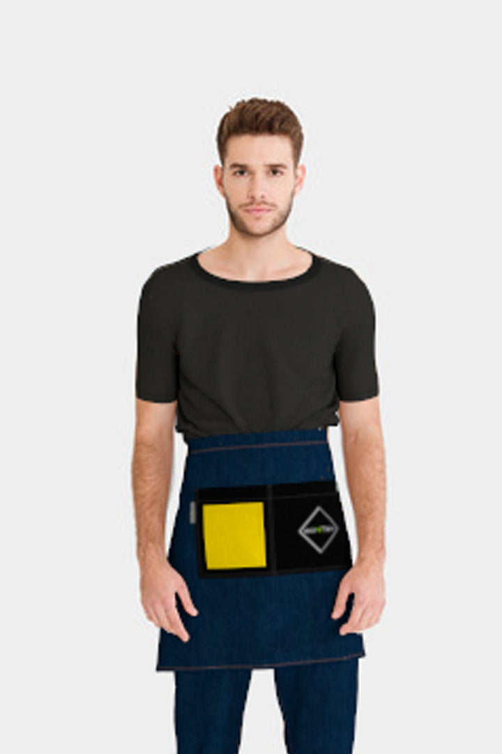 <b>BioNTex™</b> Unisex Denim Waist Apron with Contrast Pocket